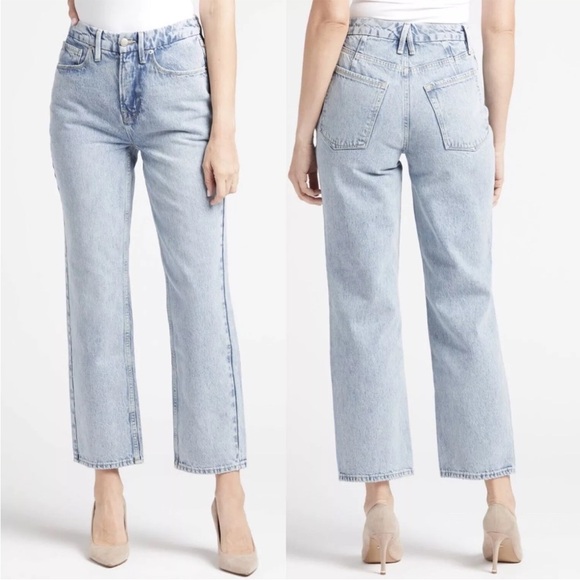 GOOD AMERICAN Good 90’s Duster High Rise Straight Fit Jeans Plus Size 14/32 - Picture 1 of 8